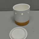 LEETOYI Garlic Keeper with Lid, Garlic Holder Storage Container, Ceramic Garlic Container for Countertop, Garlic Saver to Keep Your Garlic Cloves Fresh Longer, Easy to Clean