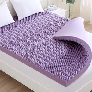 MUXHOMO 3 Inch 7-Zone Queen Mattress Topper, Egg Crate Foam Mattress Topper Queen Size for Back Pain, Lavender Cooling Gel Infused Bed Pad, CertiPUR-US and Oeko-TEX Certification (60"80")