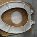 Bemis Ashland Modern Wood Toilet Seat with Decorative Edge, Slow Close, Secure Hinges, Made in USA, Elongated, White