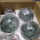 Gray Green Glass Pendant Lights Kitchen Island Lighting Globe Pendant Light Fixtures Modern Pendant Lighting for Kitchen Island Bedroom Living Dining Room Light Fixture(7.87in, 3-Pack)