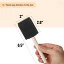 2 x Bates- Foam Paint Brushes, 2 Inch, 16 Pack, Wooden Handle, Sponge Brushes for Painting, Staining, Varnishes, Gluing and DIY Craft Projects on Wood, Metal & More