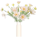 ICBOX 6PCS Cosmos Artificial Flowers 30'' Long Stem Fake Coreopsis Silk Flowers for Tall Vase Cosmos Flower Arrangement for Wedding Table Centerpieces Home Kitchen Garden Party Decorations (Champagne) (Vase Not Included)