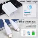USB C Fast Charger for Google Pixel 10a 10 Pro XL 9a 9 Pro XL Fold 9 8a 8 Pro 7a 7 7Pro 6 6Pro 6a 5 4 4a 4XL 3a 3XL 2XL, Samsung Galaxy A16 A15 S26, 20W 3A PD Power Adapter with 6FT Type C to C Cable