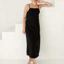 SWQZVT Flat Sandals for Women Dressy: Comfortable Summer Walking Sandal - Black Size 8 Slip On Velcro Sandals