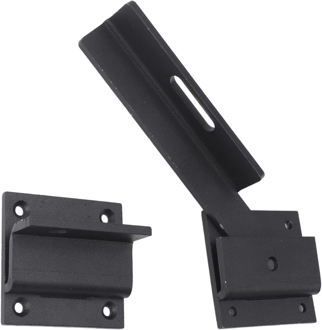 FLEXMAN Flip Gate Latch Lock, Carbon Steel Barn Door Latch Secure Lock with Padlock Hole, Adjustable Door Latch Kit for Cabinets, Bathrooms, Window, Furniture