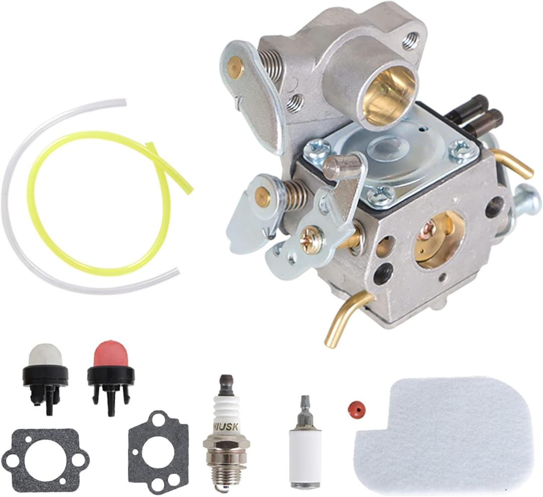 PP4218A Carburetor Kit Replacement for Poulan Pro PP3416 PP3516AVX SM4218AVX SM4518AVX P4018WTL PP4218AVX P3314 Chainsaw
