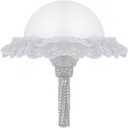 White Lace Handle Bouquet Holder Bouquet Holder Foam Floral Handle Wedding Bridal Bouquet Holder DIY Floral Fresh Artificial Flower Holder