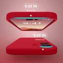 Magnetic for iPhone 17 Case, Compatible with MagSafe, [Full Camera Protection][Screen Protector] Silicone Shockproof Protective Phone Case for iPhone 17 6.3", Deep Red