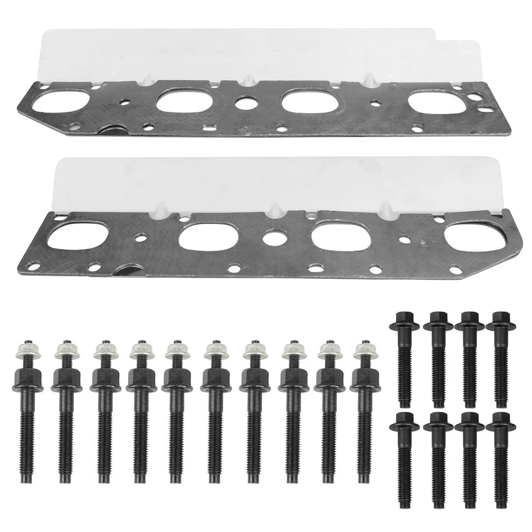 Exhaust Manifold Gasket and Bolt/Strud Set Compatible with Chrysler Dodge Ram 2009-2020 5.7L V8 Engines - Complete Set for Both Left and Right Sides
