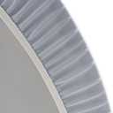 Obstal Fitted Round Table Cloth, Reversible Waterproof Stain Resistant Elastic Stretch Tablecloth, Wipe Clean Table Cover for Outdoor/Indoor Use, Fits Round Tables up to 30" - 36" Diameter, Silver