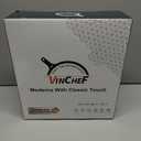 Vinchef Stainless Steel Wok Pan with Glass Lid 12 Inch, Honeycomb Nonstick Stir Frying Pan Induction Compatible and Dish Washer Safe