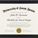 Americanflat 8.5x11 Diploma Frame with Shatter-Resistant Glass - Document Frames with Engineered Wood - Legacy Collection - Certificate Frame for Tabletop and Wall Display - Black