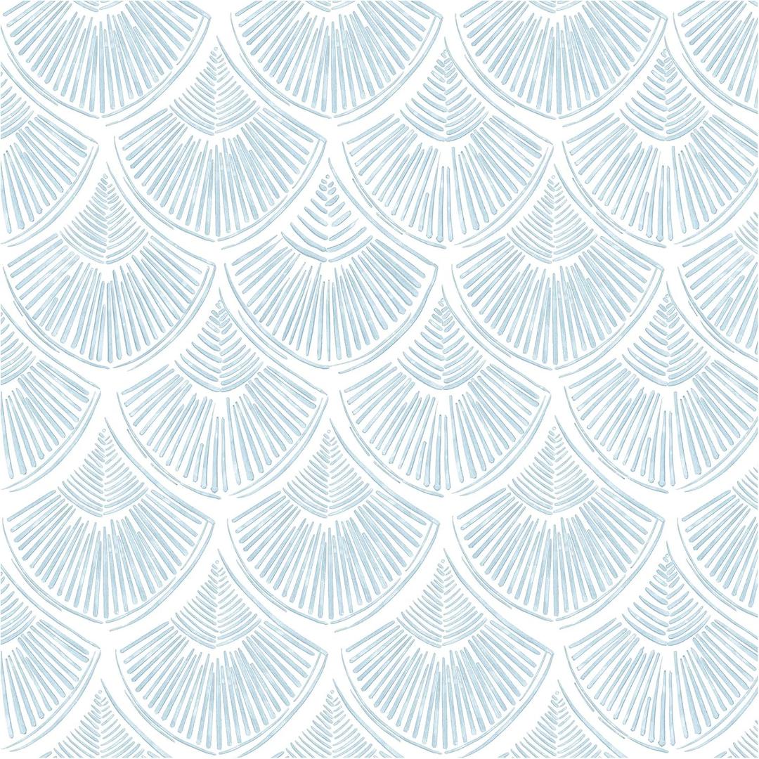 Modern Peel and Stick Wallpaper 17.3''197'' Self Adhesive Wallpaper Blue and White Decorative Contact Paper Boho Removable Wall Paper for Bedroom Waterproof Wallpapers Bathroom Cabinets Decor Vinyl