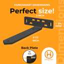 4 x Heavy Duty L Shelf Brackets with Triangle Gusset (8.5" D x 5" W x 1 1/4" H) Black, 6mm Thick Steel Wall Brackets for Floating Shelves, Mantel and Open Shelving, Hardware Included