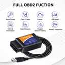 Obd2 Elm327 USB for FORScan with MS HS CAN Switch Compatible with Forscan Adapter for Ford F150 F250 Lincoln Mazda Mercury Code Reader Vehicle Scanner Diagnostic Programmer Tool