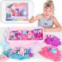 Kipipol Unicorn Sensory Bin for Toddlers 3-4, 5-7 Magic Sand Art Kit w Sandbox, 2.4 LB of Sensory Sand, 10 Sand Toys, 4 Unicorn Toys for Girls Age 4-6, 6-8 Christmas & Birthday Gifts for Girls