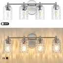 4 Ligh Bathroom Light Fixtures 25" Brushed Nikcel Vanity Lights