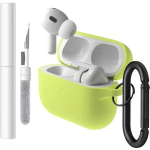 Brujula Case for AirPods Pro 3 Case Silicone Protective Cover Compatible with AirPods Pro 3rd Generation 2025(Yellow Green, AirPods Pro 3)