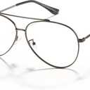 Cyxus Davos French Ma-con Style Aviator Glasses Blue Light Blocking Eyeglasses for Computer UV Protection Anti Eyestrain 8805