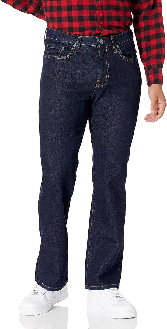 Amazon Essentials mens Straight-Fit Bootcut Jean - Discontinued Colors (31W x 30L, Rinsed)