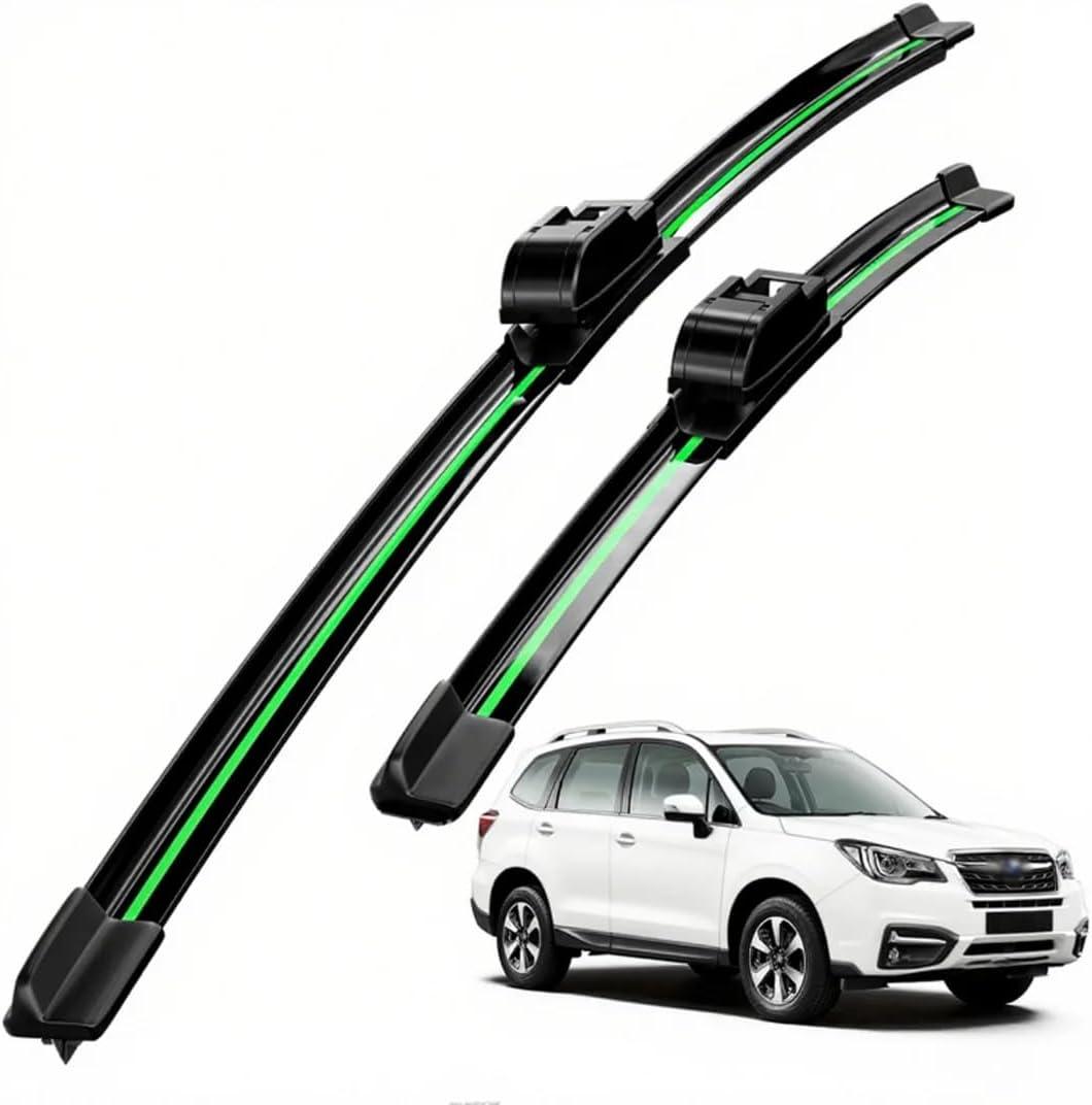 Compatible With Subaru Forester 2014-2018 Wiper Blades Front Windshield Wipers Water Repellent for All-Seasons OEM Quality 2PCS 26"+17" J/U Hook