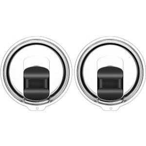 30 oz Tumbler Lids for Yeti, 2 Pcs Replacement Magnetic Spill-Resistant Lids for Yeti 30 oz Tumbler, 14 oz Mug and 35oz Straw Mug with Magnetic Slider Switch, BPA Free