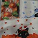 20 Pcs Holiday Kitchen Towels Seasonal Decorative Hand Towels Set Christmas Dish Cloths Winter Valentine's Day 16 x 24 Colorful Wash Cloths with Hanging Loop(Black Cat)