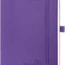 POPRUN 2025 Planner 6.5'' x 8.5'' - 2025 Weekly Calendar with Hourly Time Slots, Weekly/Monthly Appointment Book for Time Management - Leather Soft Cover - Purple (Weekly Layout_Medium-6.5'' x 8.5'')