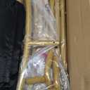 Nisoger 7.2FT Round Backdrop Stand, Circle Gold Balloon Wedding Arch Frame, Metal Wedding Backdrop With Storage Bag For Valentines Day Parties, Baby Shower, Ceremony and Graduation Decorations