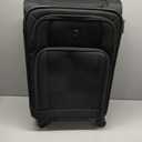 SwissGear Sion II Softside Expandable Luggage with Spinner Wheels, Black, Checked-Medium 24-Inch