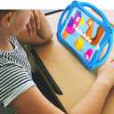 TopEsct Kids Case for iPad mini 5 4 3 2 1,Silicone Childproof Case for iPad mini 5 4 3 2 1, Built-in Handle Stand, Comes with a Strap (Blue)