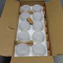 20 Pack 7 oz Glass Yogurt Jars with Cork Lids and PE Lids, Glass Pudding Jars Candles Jars, Small Containers for Wedding Favors, Milk, Jam, Honey, Cake, Spices and DIY Gift