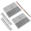 BLIKA 70 Pack T316 Stainless Steel Right&Left Handed Thread Swage Lag Screws for Wood Posts of 1/8" Deck Cable Railing Kit, Wire Railing Kit for Decks with Wrench, DIY Wood Baluster (Silver)