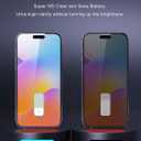 Compatible for iPhone 16/iPhone 15 Privacy Screen Protector 6.1 inch, Anti Spy Anti Blue Light HD Tempered Glass Screen Protector Easy Installation, Case Friendly, 2 Pack Black