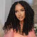 8 Packs Burmese Curly Crochet Hair 14inch Knotless Pre-Separated Crochet Hair With Spiral Curl Synthetic Hair for Women,Easy to Detangle and Install(14inch,2#)