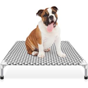 Elevated Outdoor Dog Bed, Medium Size, Cotton Material, Non-Slip Feet, Fits up to 70 Lbs