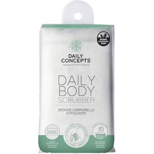 DAILY CONCEPTS Daily Body Scrubber, Soy-Based and Organic Cotton. The Bath Sponge Deeply Cleanses The Skin and Creates A Rich Foamy Lather. The Outer Texture Provides A Gentle Exfoliation - Pack of 2