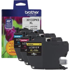 Brother High-Yield Color Printer Ink Cartridges LC3013 3-Pack for Work Smart Series - Professional Grade Ink for MFC-J491DW, J497DW, J690DW, J895DW - Up to 400 Pages per Cartridge