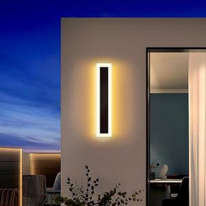 Modern - Outdoor - Lights 1pack-11.82in, 3000k Long Wall Light for House/Porch, Waterproof Ip65 Black Outside Led Wall Mounted Sconce Lighting Fixtures, 11.82in-1pack