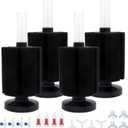 ALEGI 4pcs Large Aquarium Sponge Filter with Suction Cups, Check Valves for Breeding Fry Betta Shrimp Fish Tank (Medium for 20-50 Gal 4 Pcs)
