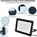 4Pack-60W LED Flood Light Outdoor,6600lm LED Work Light with 6FT US Plug,IP66 Waterproof Exterior Security Lights,6000K Daylight White Outside Floodlights Slim design for Playground Yard Stadium