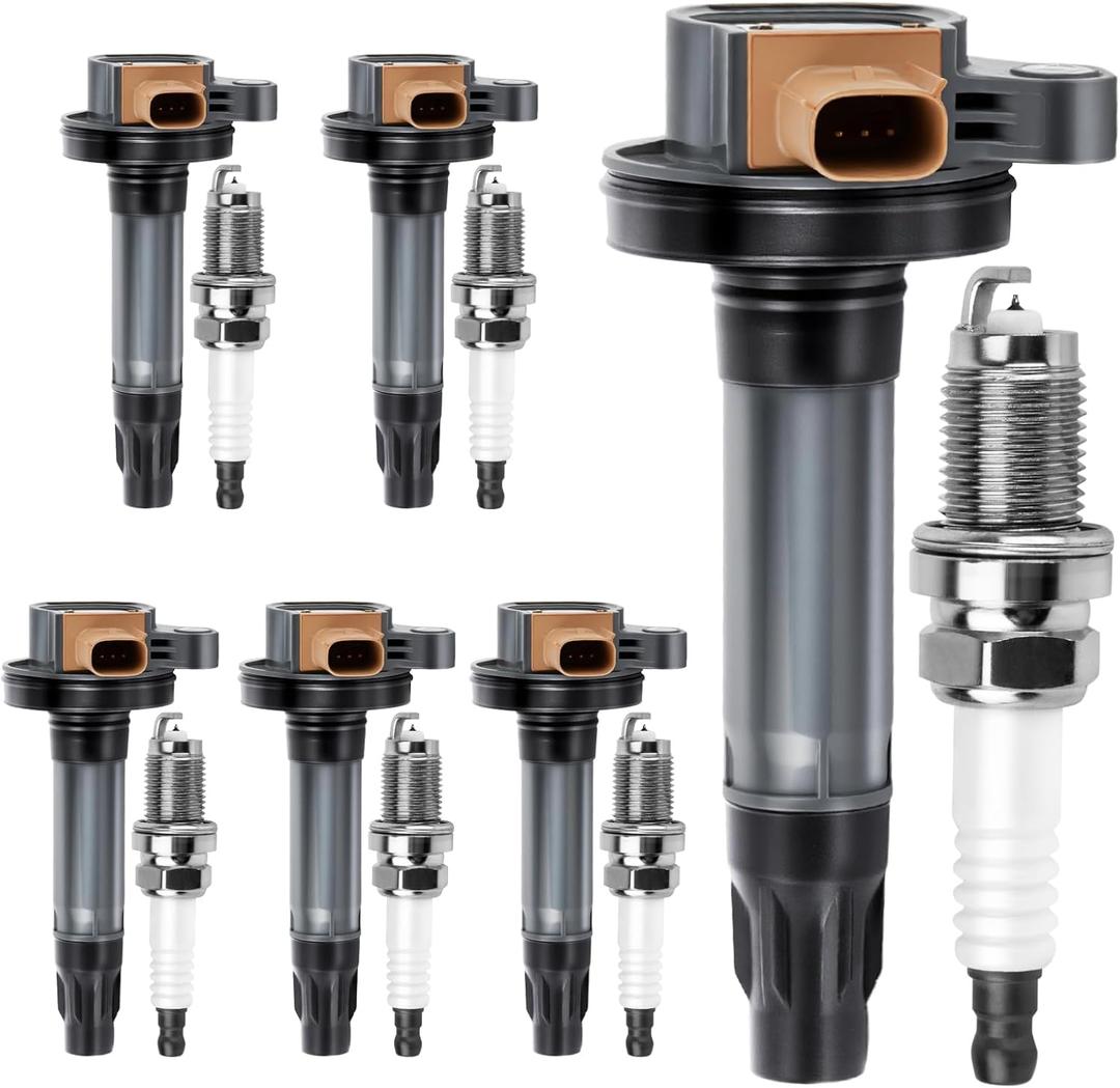 3-PINS UF646 Ignition Coil Pack 94372 Spark Plugs Compatible with Ecoboost 3.5L V6 Turbo Ford F150 Expedition Explorer Flex Taurus Transit & Lincoln MKS MKT 2011 2012 2013 2014 2015 2016 2017
