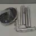 Toilet Paper Holder Stand, Bathroom Toilet Paper Roll Holder Stand with Reserve, Standing Toilet Paper Holder with Storage,Toilet Paper Roll Holder for 4 Rolls, Brushed Nickel