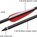 Carbon Crossbow Bolts 16 18 20 Inch Hunting Archery Arrows with 4" Vanes Replaced Arrowhead Tip (Pack of 12)