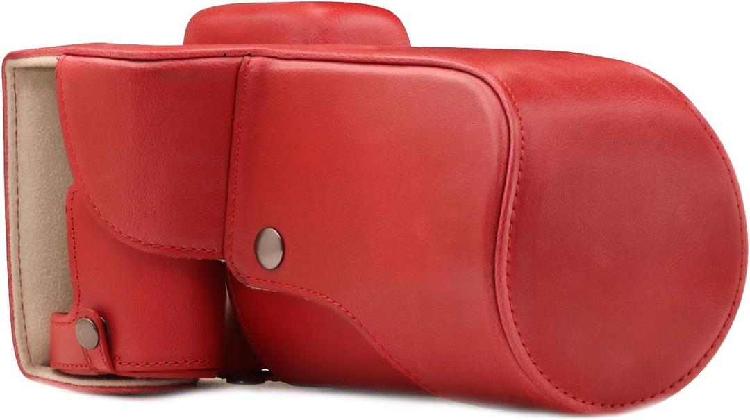 MegaGear Ever Ready Leather Camera Case & Strap - Compatible with Canon EOS Rebel T6s/760D/8000D (18-55mm)