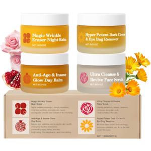 Organics Mature Skin System, Hydrating & Nourishing Organic Formula for Mature Women’s Skin, Supports Smooth, Firm & Radiant-Looking Skins, Gentle Daily Face Balm System 4-In-1