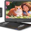 WONNIE 18" Portable DVD Player with 15.6" HD Swivel Screen, 6 Hours Rechargeable Battery, Large DVD Player Portable Support MP4, MKV Video & USB/SD Card/Sync TV, High Volume Speaker, All Regions
