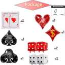 7 x Casino theme party decorations,casino balloons Las Vegas theme party Poker night party supplies,Heart Spade Diamond Club Dice Shaped Balloons for Casino birthday decoration,Poker Party, 3 inches x 20 inches