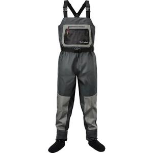 Dark Lightning Breathable Insulated Chest Waders, Perfect for 4 Seasons Fly Fishing Stocking Foot Waders for Men and Women (XX-Large)