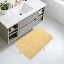 Yellow Bathroom Rug Mat Non Slip 36"x24", Super Absorbent Bath Mat Quick Drying, Soft Fluffy Thick Plush Microfiber Bath Rugs for Bathroom Floor, Tub and Shower, Machine Washable